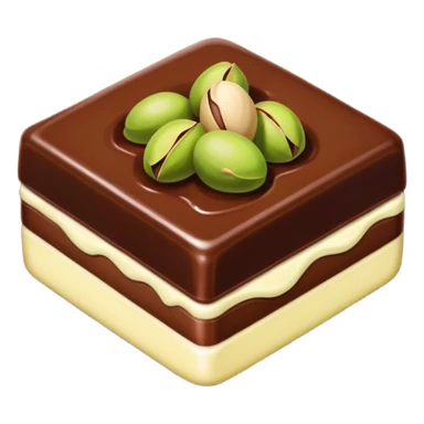 Chocalate with pistache cream in it sticker