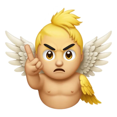 Make the angry emoji flicking off wings sticker