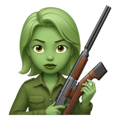 Вару персонаж комикса 13 карт с дробовиком  sticker