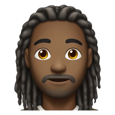 African American man with dreadlocks dark brown eyes  sticker