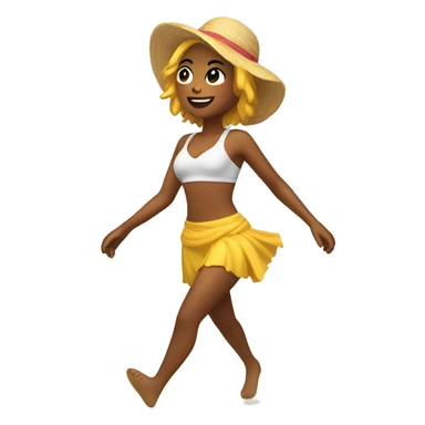 Chica nadando en la playa sticker