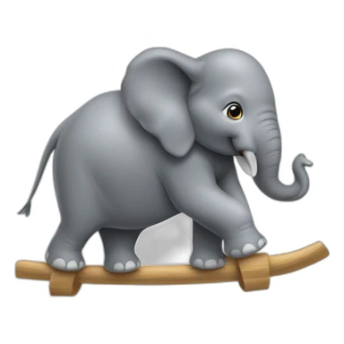 Un éléphant sur une balançoire sticker
