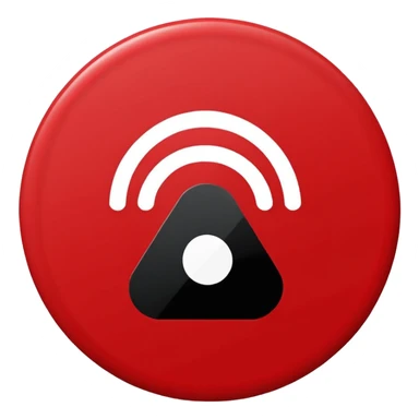 Minimalist “No Wi-Fi” icon, flat vector style on white background. A clean black Wi-Fi signal symbol inside a bold red circle with a diagonal clearly shows no internet connection or poor connection. No text, shadows, or extra details sticker