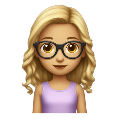 Petite fille avec lunette sticker