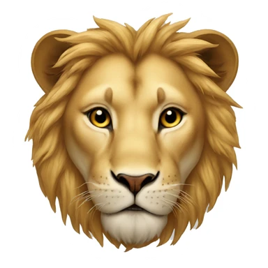 Lion head kiss lioness sticker