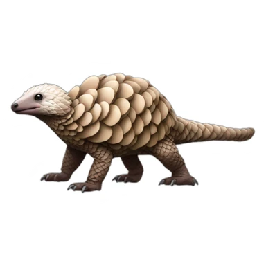 realistic full body pangolin sticker