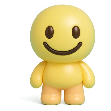 vinyl figure in emoji style sticker