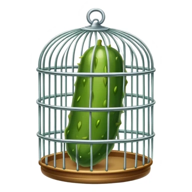 Pickle in a cage sticker