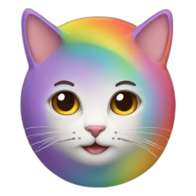 cat in the rainbow toast sticker