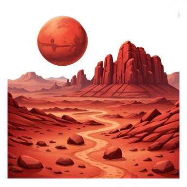  mars planet emoji sticker