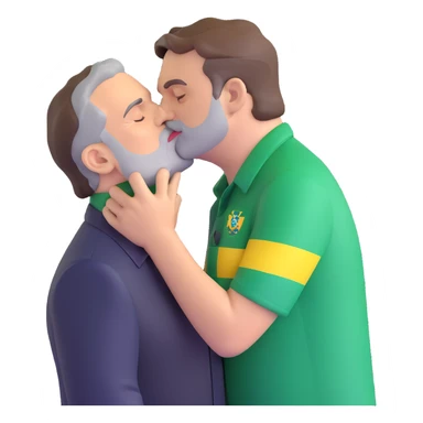 Presidente Lula do Brasil beijando o Bolsonaro sticker