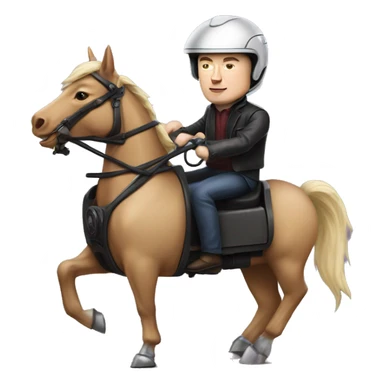 ELON MUSK RIDING A ROBOT TESLA HORSE IN TORONTO  sticker