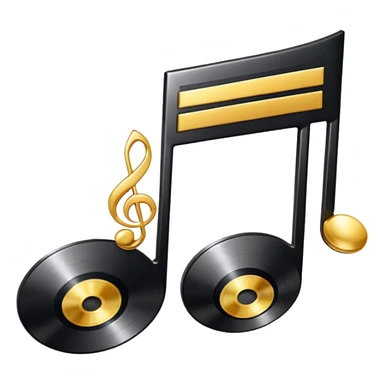 music note with a music disc sticker