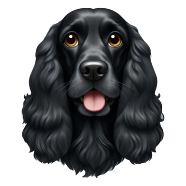 Black english Cocker spaniel sticker