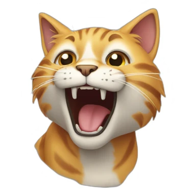 Cat roar  sticker