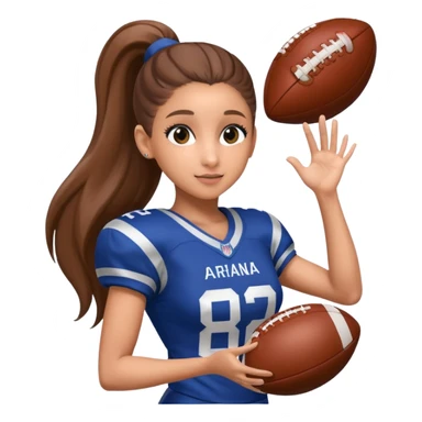 ariana grade playing football sticker