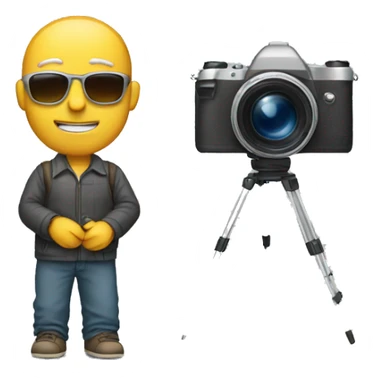 BLIND MAN whith photocamera sticker