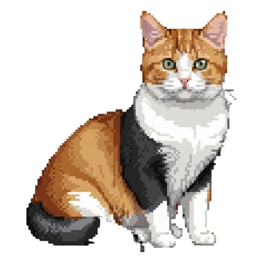 Ginger cat, black and white cat, calico cat, British shorthair cat sticker