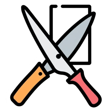 scissors cutting sheet of paper sticker
