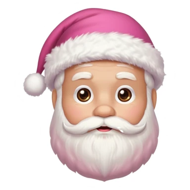 Cute Santa Claus with pink hat sticker