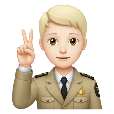 Three-finger salute sticker
