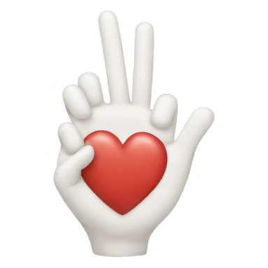 Korean finger heart sticker