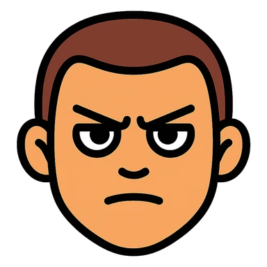 determined face with focused eyes, representing 'locked in' sticker