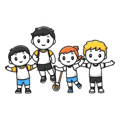 The Goonies group of kids, adventure movie characters sticker