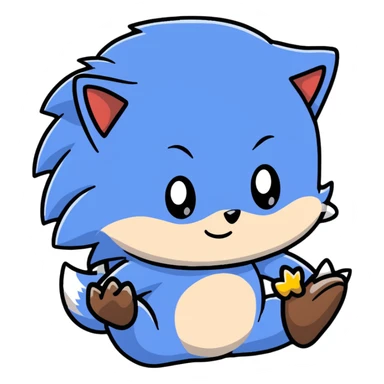 Baby Sonic the Hedgehog and baby Silver the Hedgehog together sticker