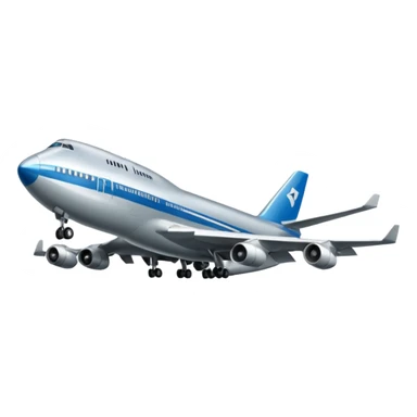 Front view of B747 sticker