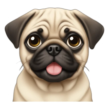 Pug puppy sticker