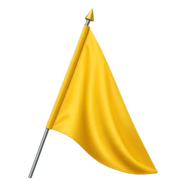 Make a yellow colour triangular flag emoji spreading upward sticker