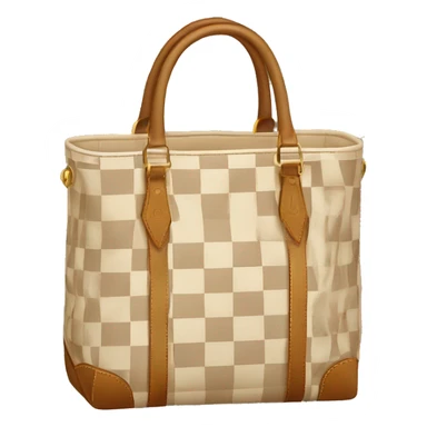 beige checkered louis vuitton tote sticker