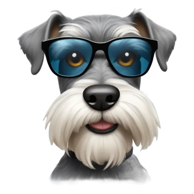 Schnauzer wearing sunglasses sticker