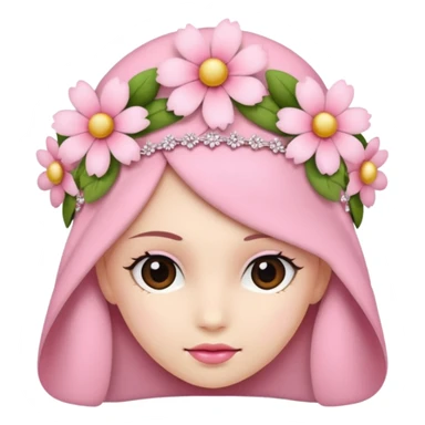 Pink simple headpiece  sticker