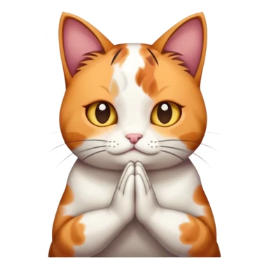 cat pray sticker