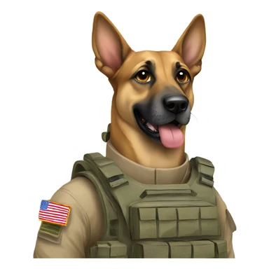 military dog sticker