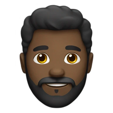 Black bearded man sticker