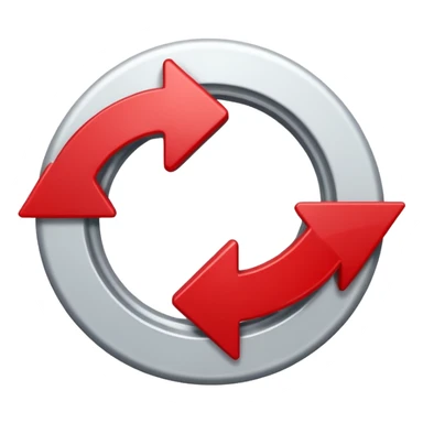 Prompt 15: "Is your backup plan."
Graphic: 🔄 Refresh/loop arrows icon (white with red highlights).
Animation: Arrows rotate smoothly.
Background: Transparent. sticker