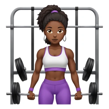 Black gym girl sticker