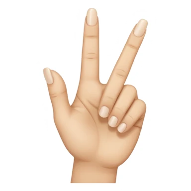 Open hand with middle finger bent downward emoji sticker