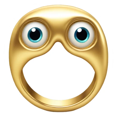 thin gold ring studded with eyeballs sticker