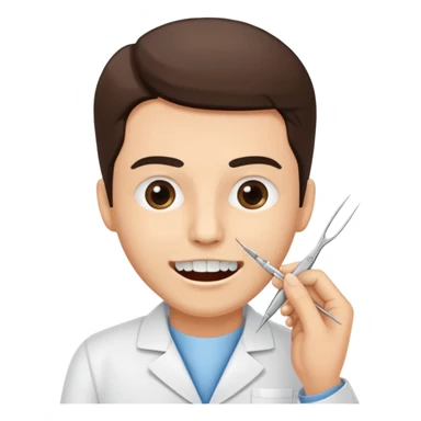 Tooth extracted by tweezer holder by dentist  sticker