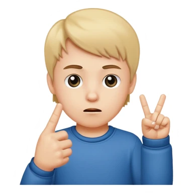 Kid giving middle finger sticker