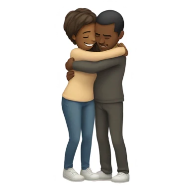 Couple hug sticker