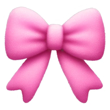 fuzzy pink bow sticker