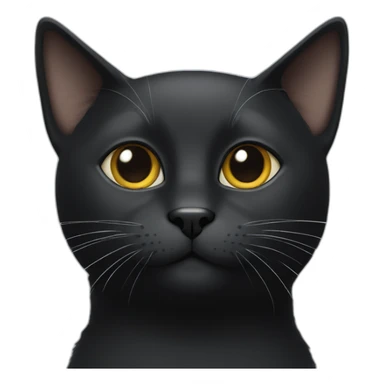 black cat with white dot on nose and forehead sticker