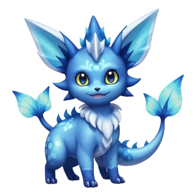 Nebulae Noibat-Vaporeon-Meowstic-Fakémon-hybrid-creature (full body)  sticker