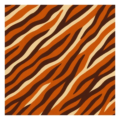 tiger print pattern in autumn colors, orange brown beige palette, abstract seamless texture, bold stylish background sticker