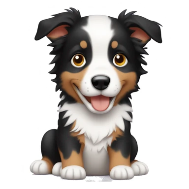 Baby with border collie sticker